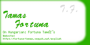 tamas fortuna business card